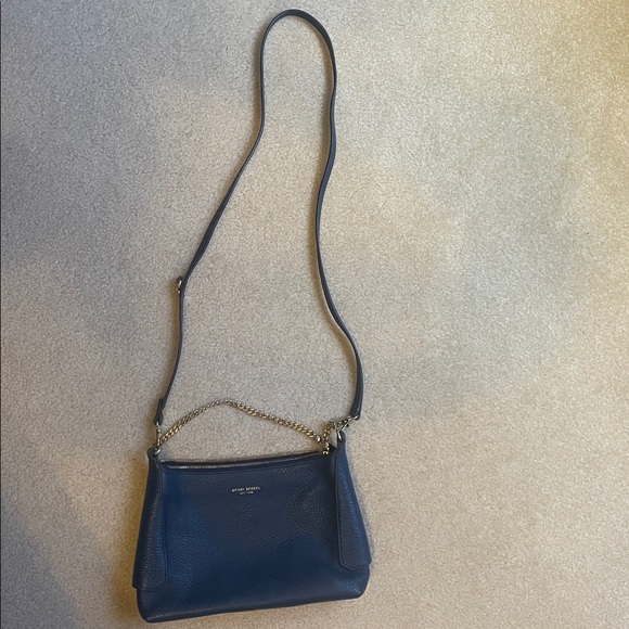 Henri Bendel Navy Leather crossbody bag - Picture 5 of 7